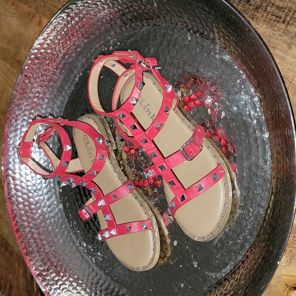 Toddler girl shoes size 13, red color